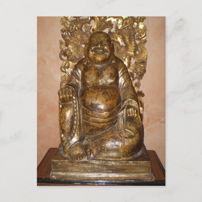 GOLDEN BUDDHA SCULPTURE POSTCARD (Front)
