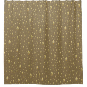golden buddha shower curtain