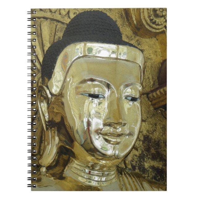 Golden Buddha Statue Inspirational Love Notebook (Front)