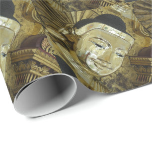 Golden Buddha Statue Inspirational Love Wrapping Paper