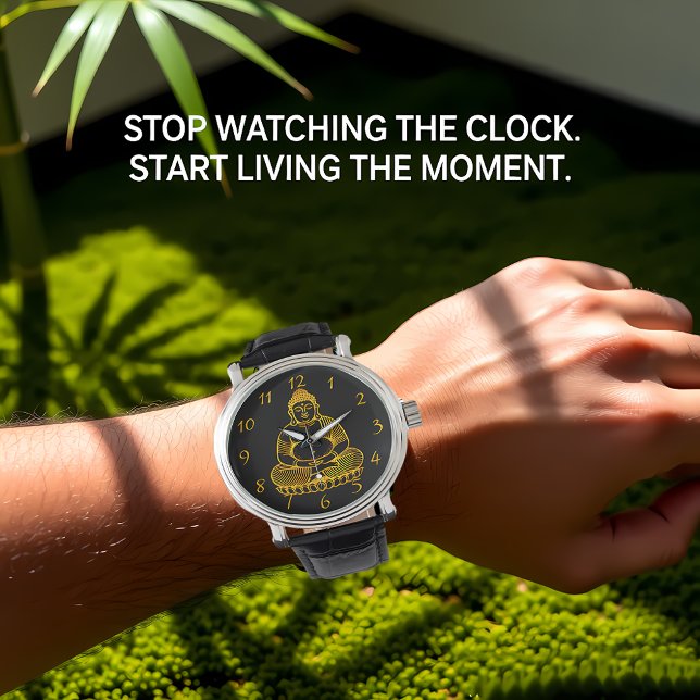 Golden Buddha Statue Meditating in Peaceful Pose Watch (Creator Uploaded)