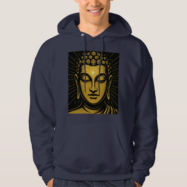 Golden Buddha Third Eye T-Shirt | Spiritual Awaken Hoodie (Front)
