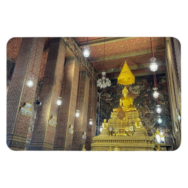 golden buddha wat pho magnet (Horizontal)