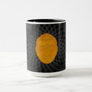 Golden Buddha Zen Mandala Mug