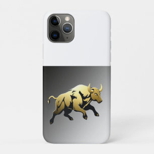 Golden Bull – Strength & Prosperity Emblem iPhone 11 Pro Case