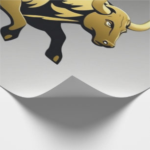 Golden Bull – Strength & Prosperity Emblem Wrapping Paper