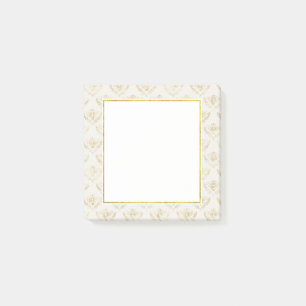 Golden Bumble Bee with a Crown Pattern Post-it Notes