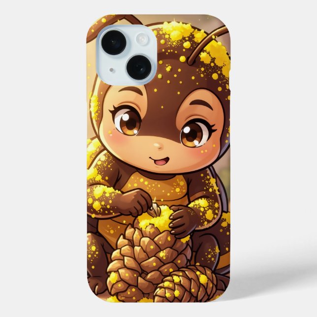 Golden Bumblebee in Bloom Dance.12 Case-Mate iPhone Case (Back)