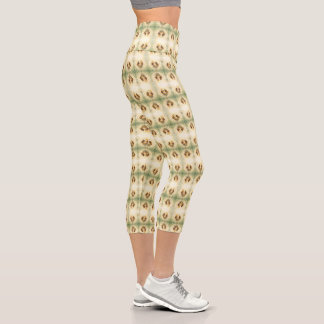 Golden Bumblebee in Bloom Dance.5 Capri Leggings