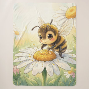 Golden Bumblebee in Bloom Dance Sherpa Blanket