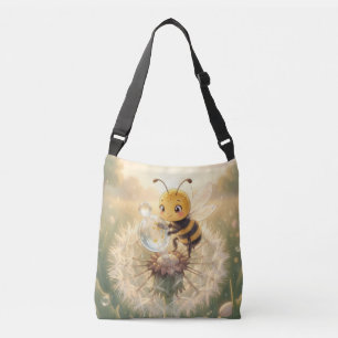 Golden Bumblebee in Floral Dance.9 Crossbody Bag