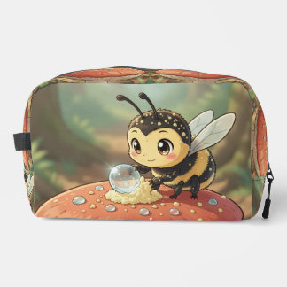 Golden Bumblebee in Floral Dance Dopp Kit