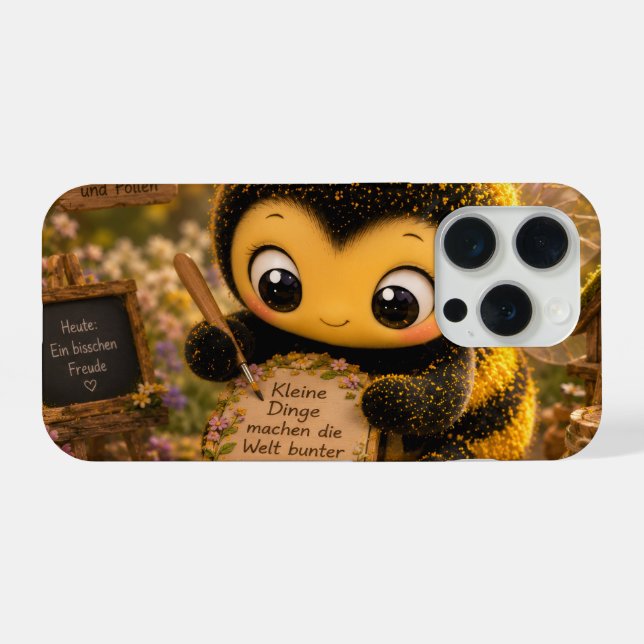 Golden Bumblebee in Flower Dance.10 iPhone Case (Back Horizontal)