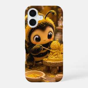 Golden Bumblebee in Flower Dance.12 iPhone 16 Case
