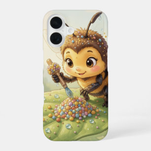 Golden Bumblebee in Flower Dance.2 iPhone 16 Case