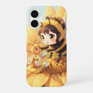 Golden Bumblebee in Flower Dance.7 iPhone 16 Case