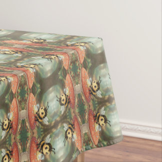 Golden Bumblebee in Flower Dance  Tablecloth