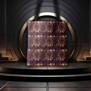 Golden & Burgundy Gatsby Glamour Tote Bag