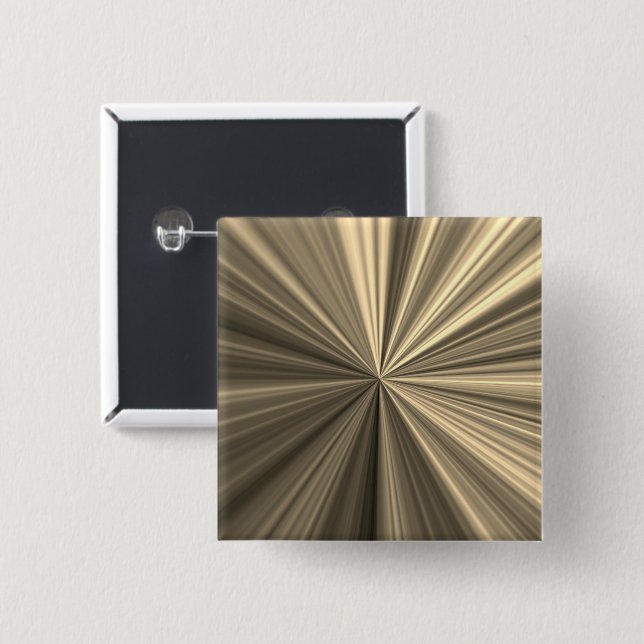 Golden Burst 15 Cm Square Badge (Front & Back)