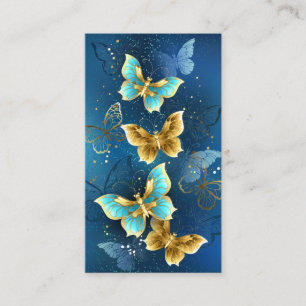 Golden butterflies advice card