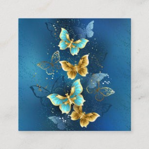 Golden butterflies appointment card