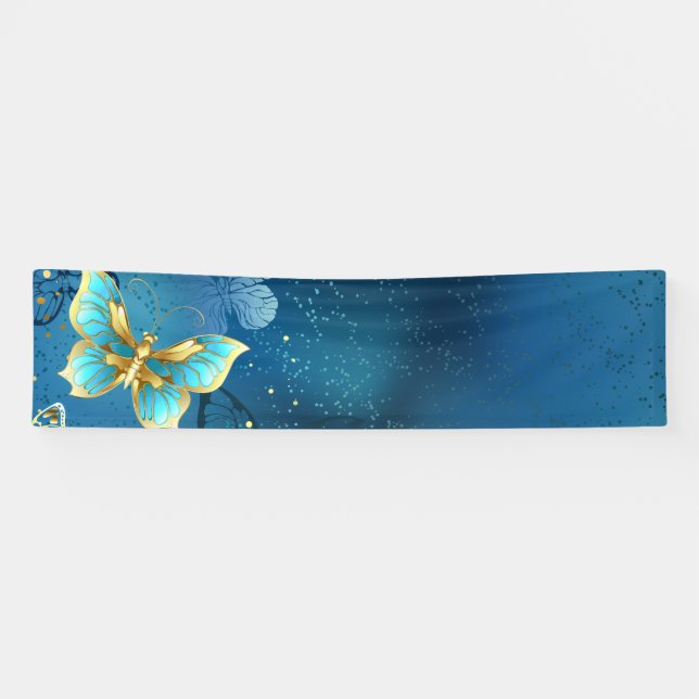 Golden butterflies banner (Horizontal)