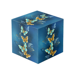 Golden butterflies cube
