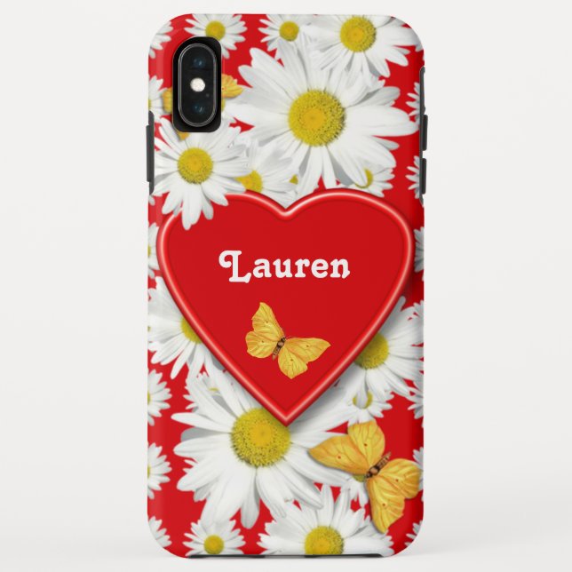 Golden Butterflies Daisy Garden Love Case-Mate iPhone Case (Back)