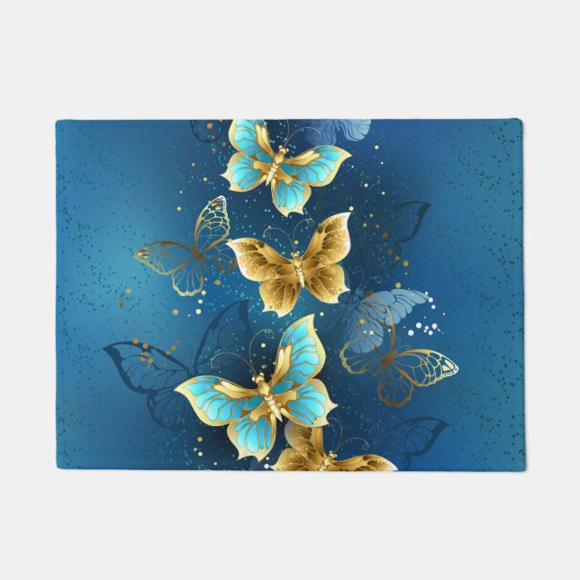 Golden butterflies doormat (Front)