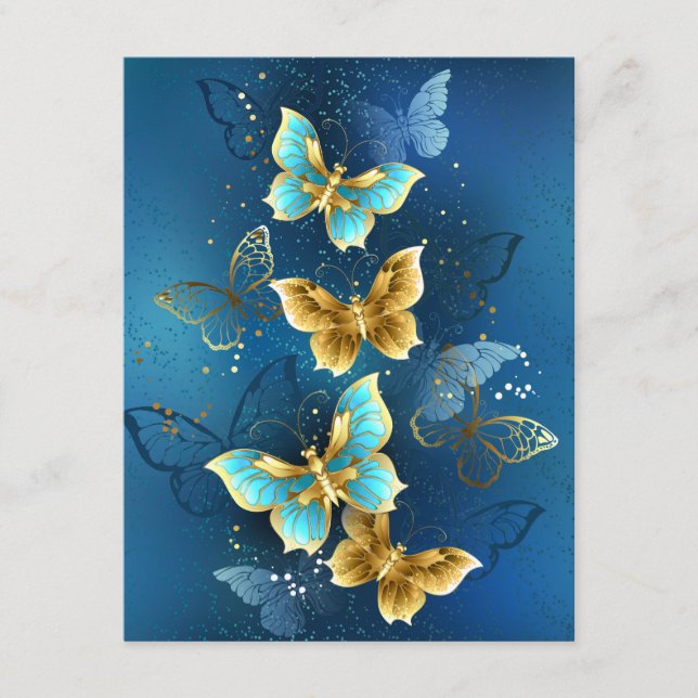 Golden butterflies enclosure card (Front)