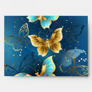 Golden butterflies envelope