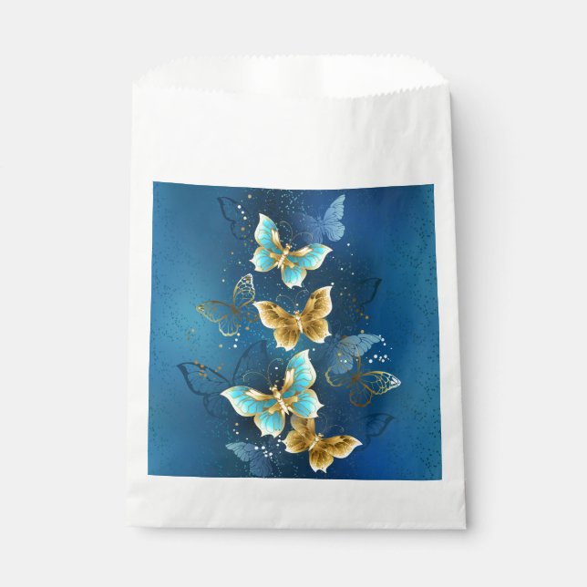 Golden butterflies favour bag (Front)