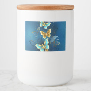 Golden butterflies food label