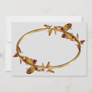 Golden Butterflies Invitation
