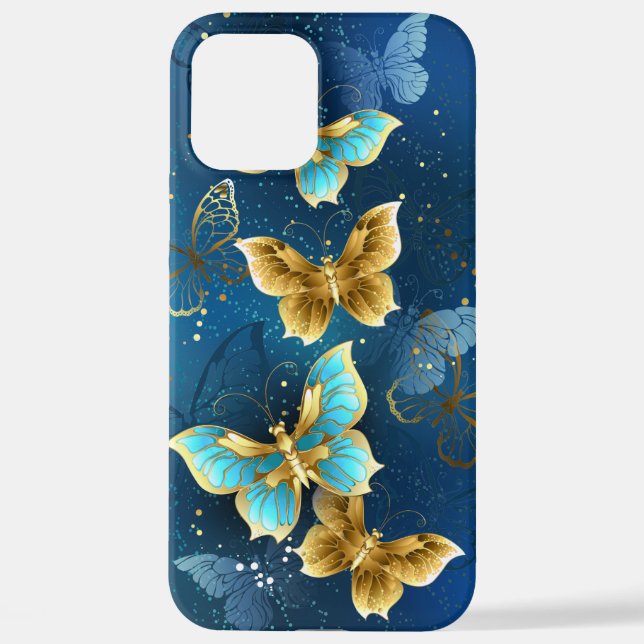 Golden butterflies iPhone case (Back)