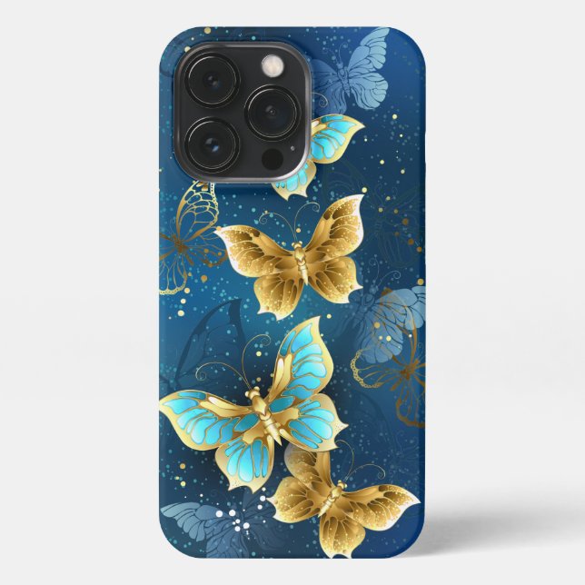 Golden butterflies iPhone case (Back)