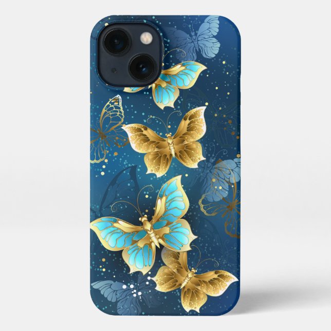 Golden butterflies iPhone case (Back)