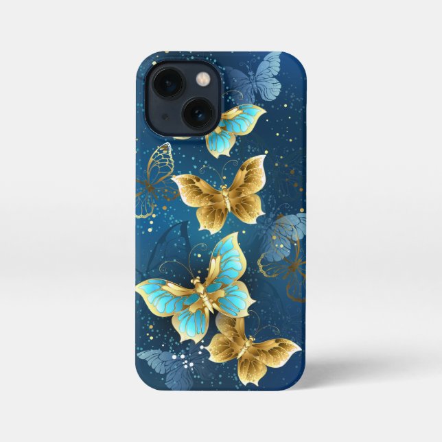 Golden butterflies iPhone case (Back)