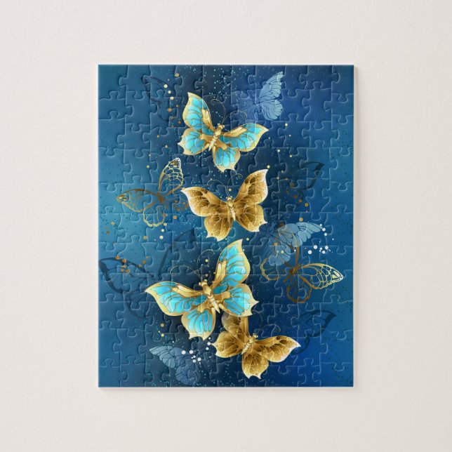 Golden butterflies jigsaw puzzle (Vertical)