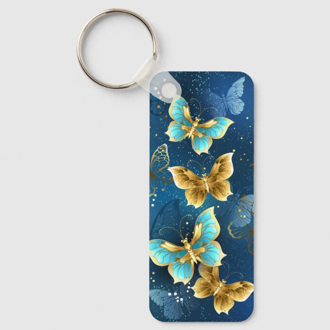 Golden butterflies key ring (Front)