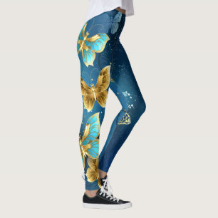 Golden butterflies leggings