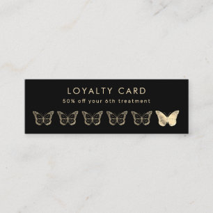 golden butterflies loyalty card