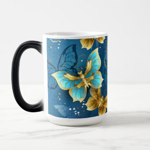 Golden butterflies magic mug