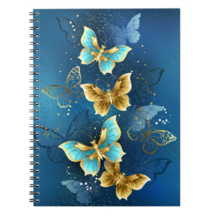 Golden butterflies notebook