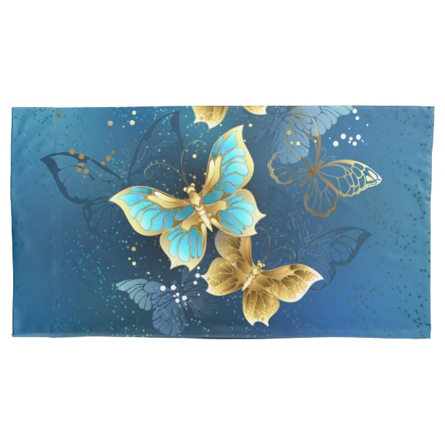 Golden butterflies pillowcase (Front)
