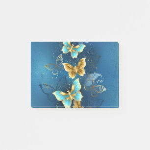 Golden butterflies post-it notes