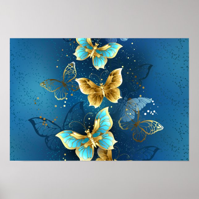 Golden butterflies poster (Front)