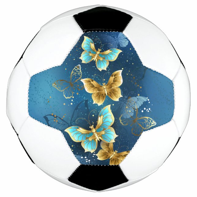 Golden butterflies soccer ball (Front)