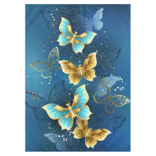 Golden butterflies tablecloth