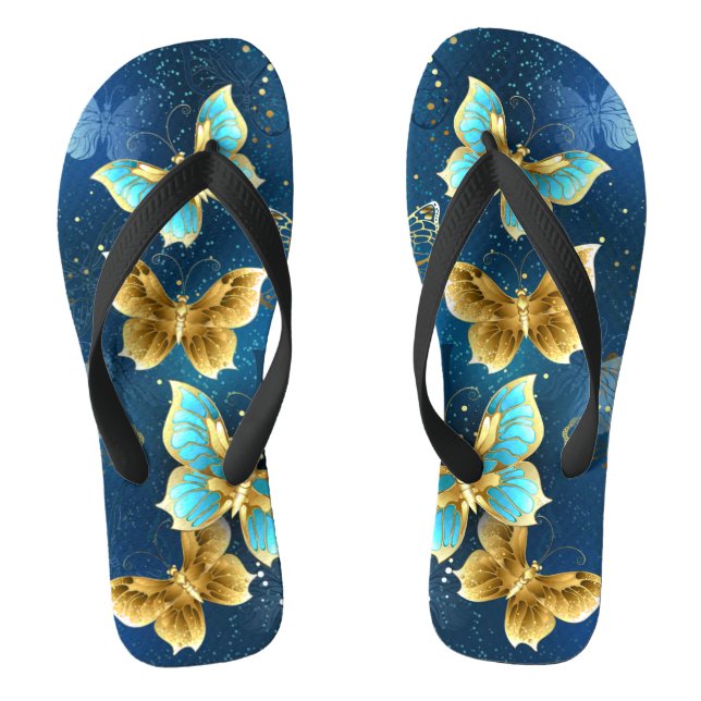 Golden butterflies thongs (Footbed)